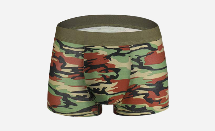GEEK LIGHTING Mens Boxer Briefs Underwear Modal Camouflage Short Long Leg 4 Pack
