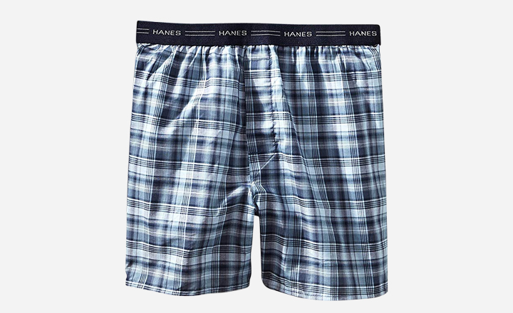 Hanes Tagless, Tartan Boxer with Exposed Waistband