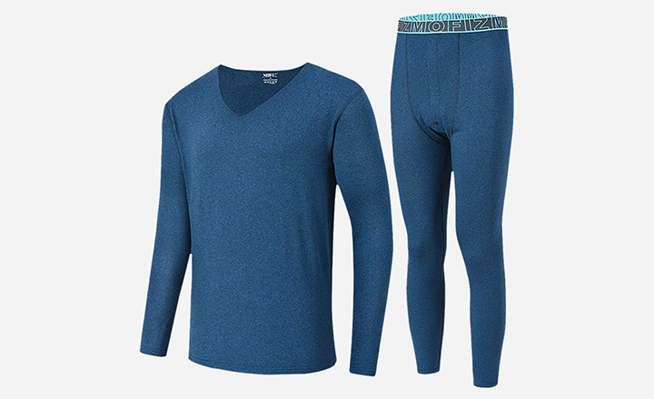 MoFiz Mens Thermal Underwear Warm Top &amp; Bottom Long John Set with Fleece Lined Button Fly