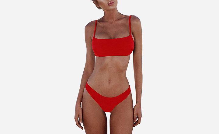 Summer Mae Padded Push Up Brazilian Thong Bikini