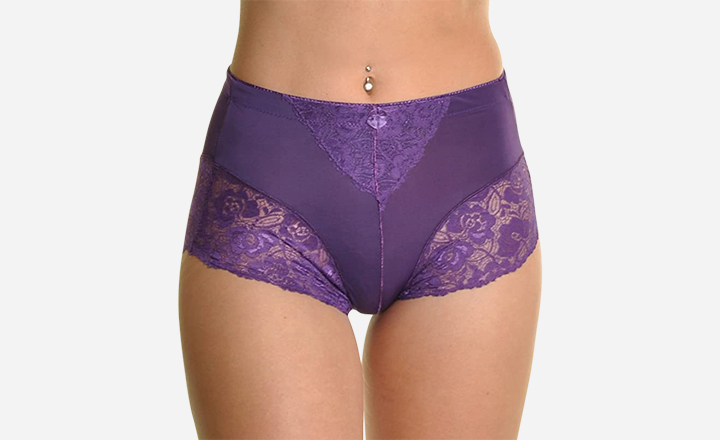 Angelina Women's High Waist Boxer Brief with Lace