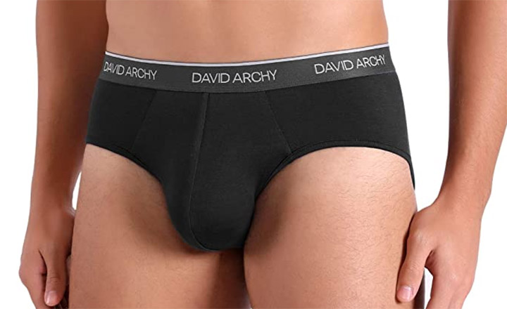 David Archy Breathable Ultrasoft Bamboo Rayon Briefs without Fly (4 pack)